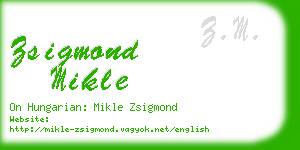 zsigmond mikle business card